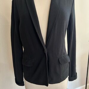 Black Knit Blazer Jacket